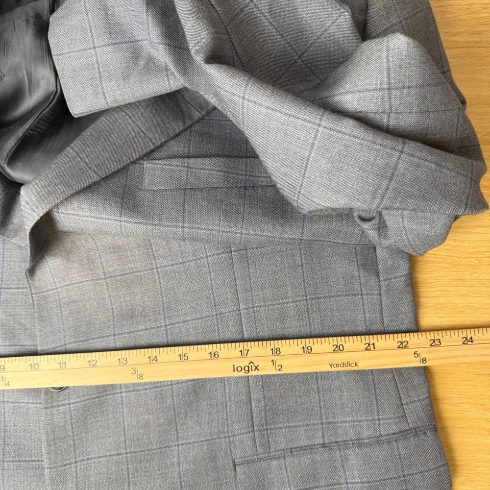 Jos. A. Bank Reserve Mens Silk Wool Blend Plaid Sport Coat 48L Corporate Wedding